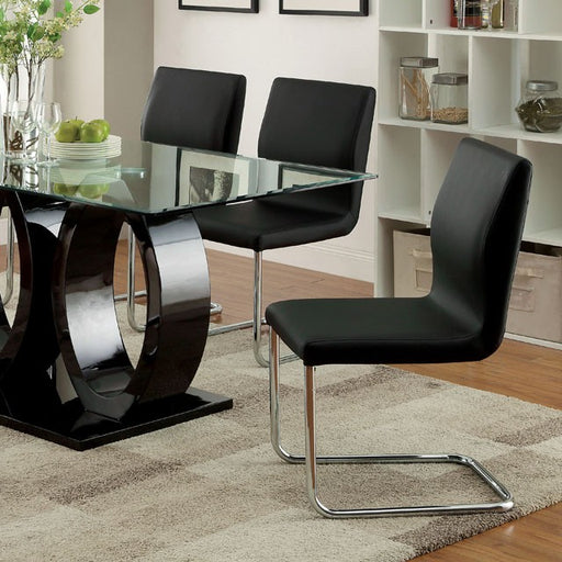 Lodia 7 Pc Dining Table Set Black - Visions in Furniture (La Mirada, CA)