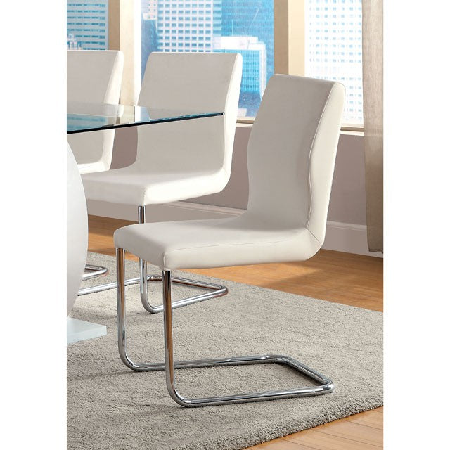 LODIA I White Side Chair - Visions in Furniture (La Mirada, CA)