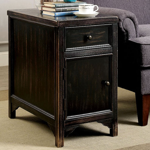 MEADOW Antique Black Side Table - Visions in Furniture (La Mirada, CA)