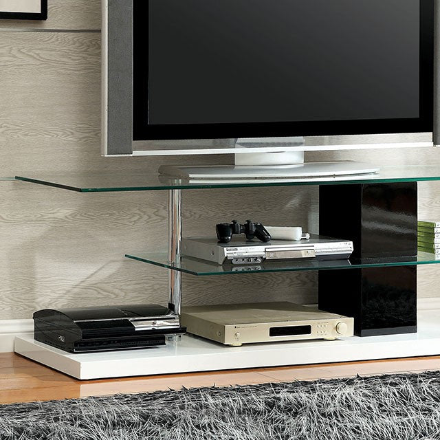 Neapoli Black/White 63" TV Console - Visions in Furniture (La Mirada, CA)
