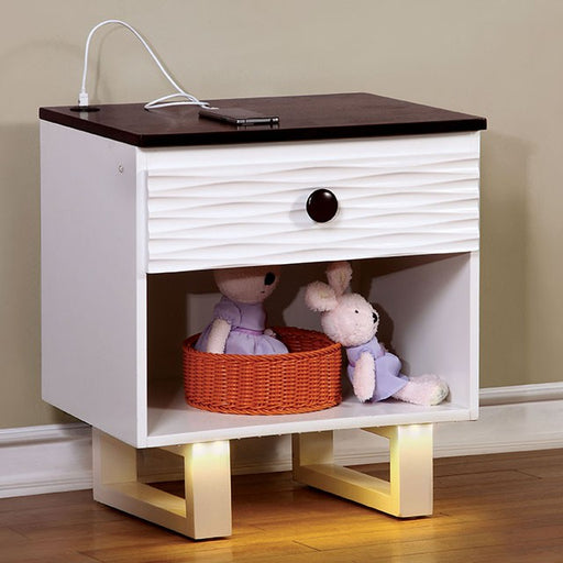Meredith Night Stand w/ USB Outlet - Visions in Furniture (La Mirada, CA)