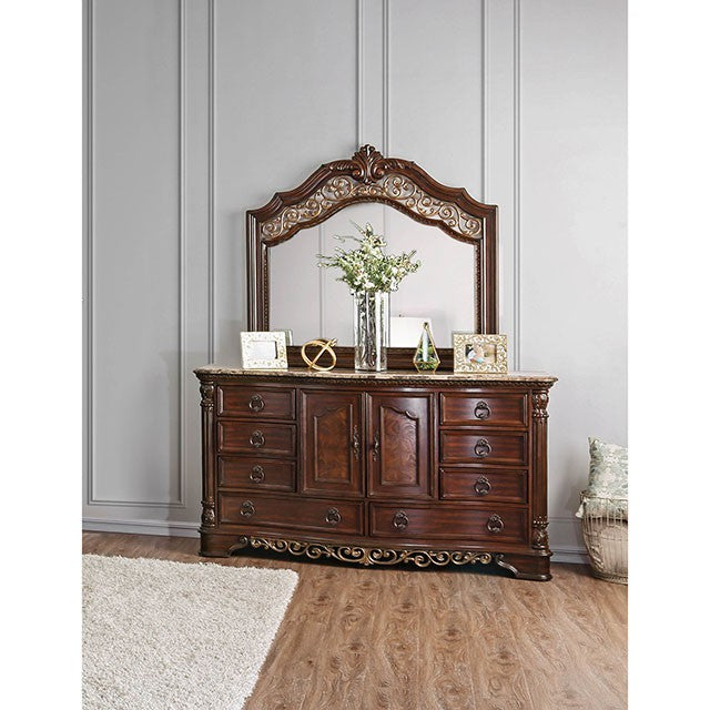 Menodora Brown Cherry Dresser - Visions in Furniture (La Mirada, CA)