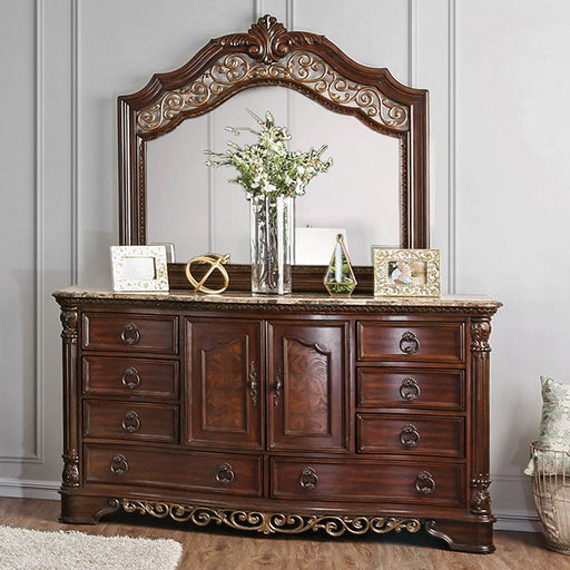 Menodora Brown Cherry Dresser - Visions in Furniture (La Mirada, CA)