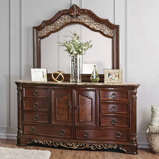 Menodora Brown Cherry Dresser - Visions in Furniture (La Mirada, CA)