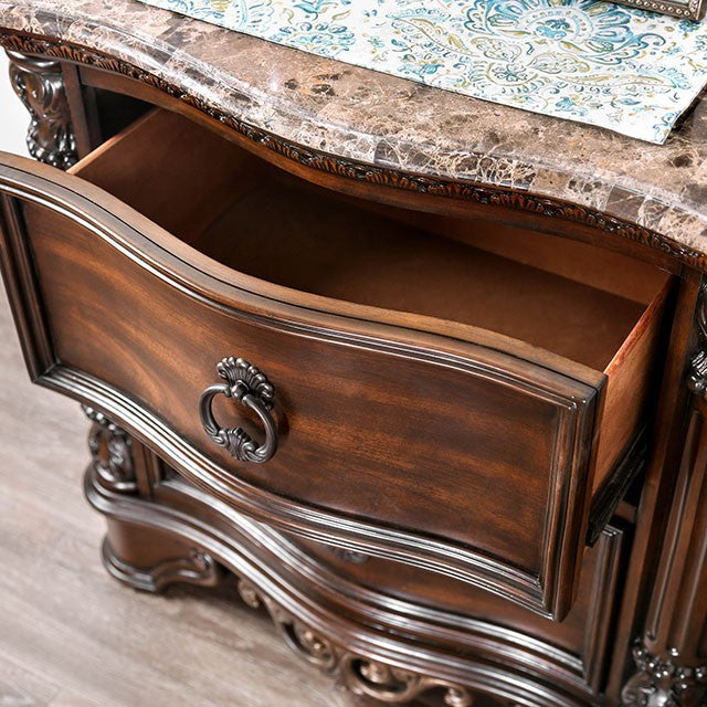 Menodora Brown Cherry Night Stand - Visions in Furniture (La Mirada, CA)