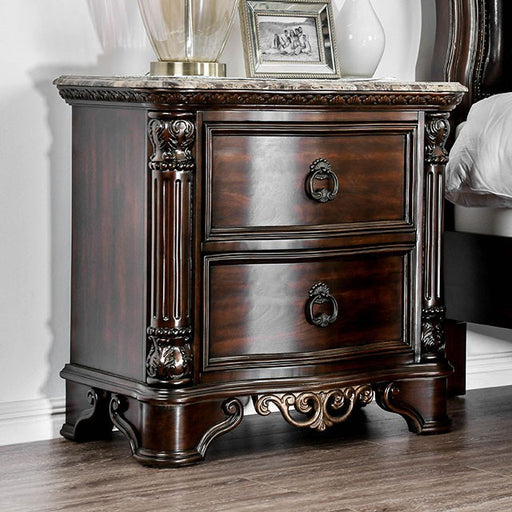 Menodora Brown Cherry Night Stand - Visions in Furniture (La Mirada, CA)