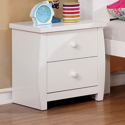 Marlee White Night Stand - Visions in Furniture (La Mirada, CA)