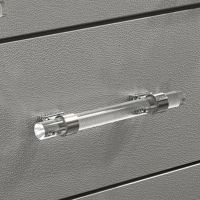 Maddie Bed White & Silver - Visions in Furniture (La Mirada, CA)