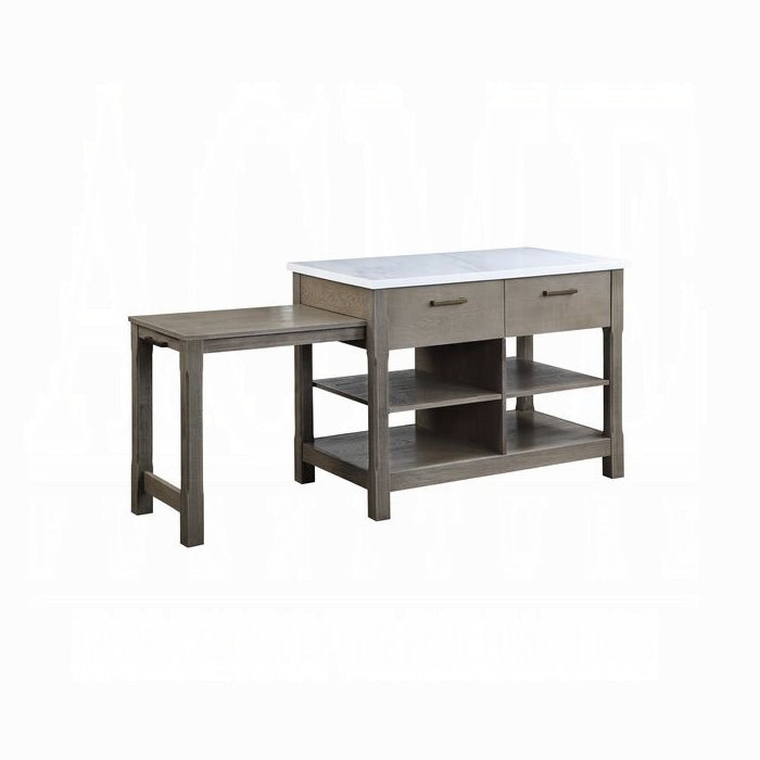 Feivel Kitchen Island With Pull Out Table - Visions in Furniture (La Mirada, CA)