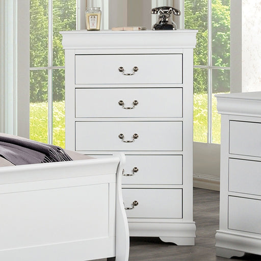 Louis Philippe Chest White - Visions in Furniture (La Mirada, CA)