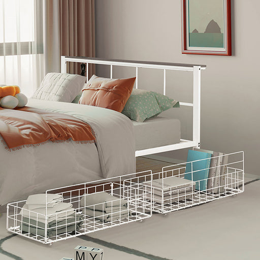 Nicoli Queen Metal Bed With Underbed Storage - Visions in Furniture (La Mirada, CA)