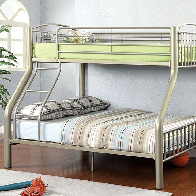 Lovia Metallic Gold Twin/Full Bunk Bed - Visions in Furniture (La Mirada, CA)