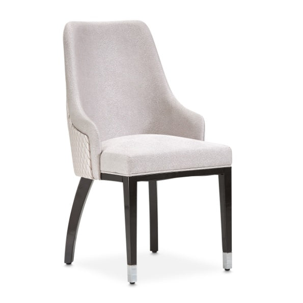 AICO Furniture Carmela Dining Arm Chair (Set of 2) in Glossy Charcoal Sand image