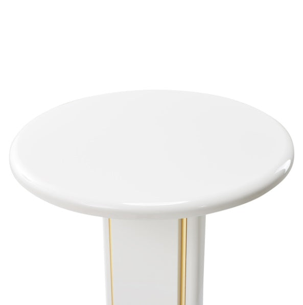 AICO Furniture Sassani Accent Table in Pearl White/Gold - Visions in Furniture (La Mirada, CA)
