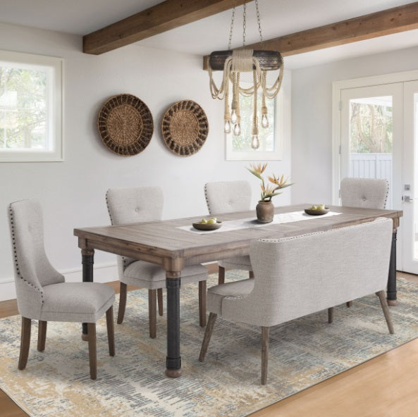 AICO Furniture Lighting Ranchero 6 Light Chandelier in Black - Visions in Furniture (La Mirada, CA)