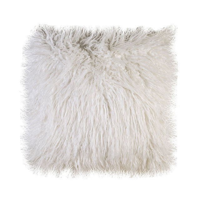 Sheri White 20" X 20" Pillow, Shaggy White (2/CTN) - Visions in Furniture (La Mirada, CA)