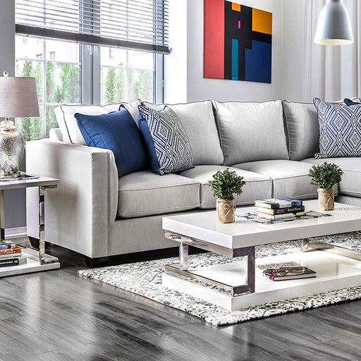 Ornella Light Gray/Blue Sectional - Visions in Furniture (La Mirada, CA)