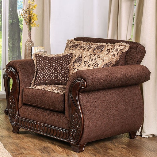 TABITHA Brown Chair, Brown - Visions in Furniture (La Mirada, CA)