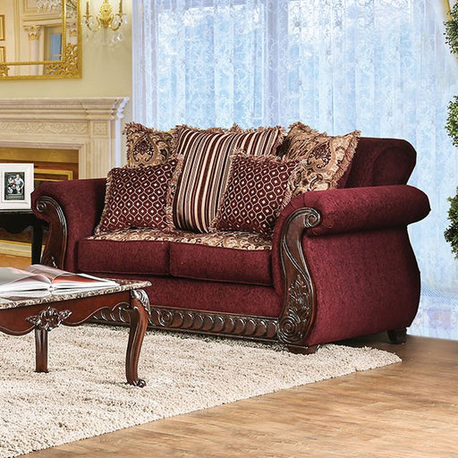 TABITHA Wine Love Seat, Wine - Visions in Furniture (La Mirada, CA)