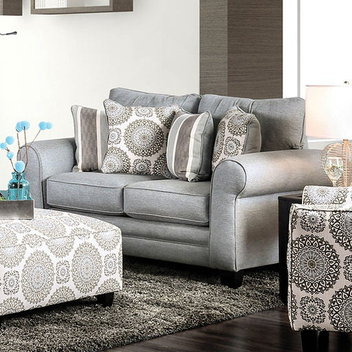 Misty Blue Gray Love Seat - Visions in Furniture (La Mirada, CA)