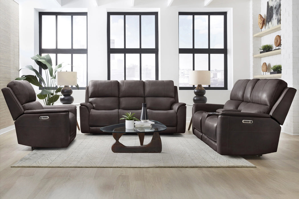 Parker Living Easton - Steamboat Brown Zero Gravity Power Reclining Tilt Console Loveseat P3