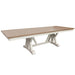 Parker House Americana Modern Dining Extendable Trestle Table with 8 Upholstered Chairs