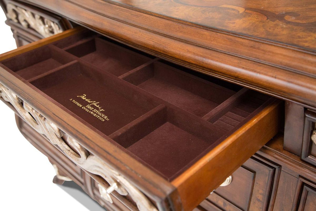 Aico Platine de Royale Dresser in Light Espresso - Visions in Furniture (La Mirada, CA)