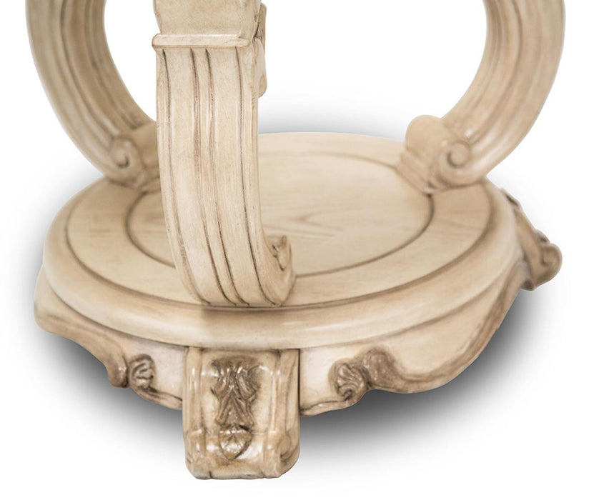 Aico Platine de Royale Chairside Table in Champagne - Visions in Furniture (La Mirada, CA)