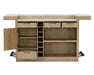 Parker House Escape - Dining 78 Inch Bar with 2 Upholstered Swivel Barstools