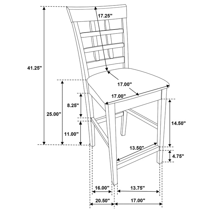 Gabriel 5 Pc Counter Height Dining Sets - Visions in Furniture (La Mirada, CA)