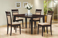 Gabriel 5-piece Rectangular 59-inch Closed Back Dining Set Cappuccino - Visions in Furniture (La Mirada, CA)