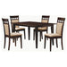 Gabriel 5-piece Rectangular 59-inch Closed Back Dining Set Cappuccino - Visions in Furniture (La Mirada, CA)