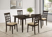Gabriel 5-piece Rectangular 59-inch Dining Set Cappuccino - Visions in Furniture (La Mirada, CA)