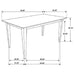 Gabriel 5-piece Rectangular 59-inch Dining Set Cappuccino - Visions in Furniture (La Mirada, CA)
