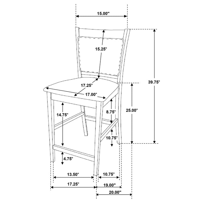 Jaden 5 Pc Counter Height Dining Sets - Visions in Furniture (La Mirada, CA)