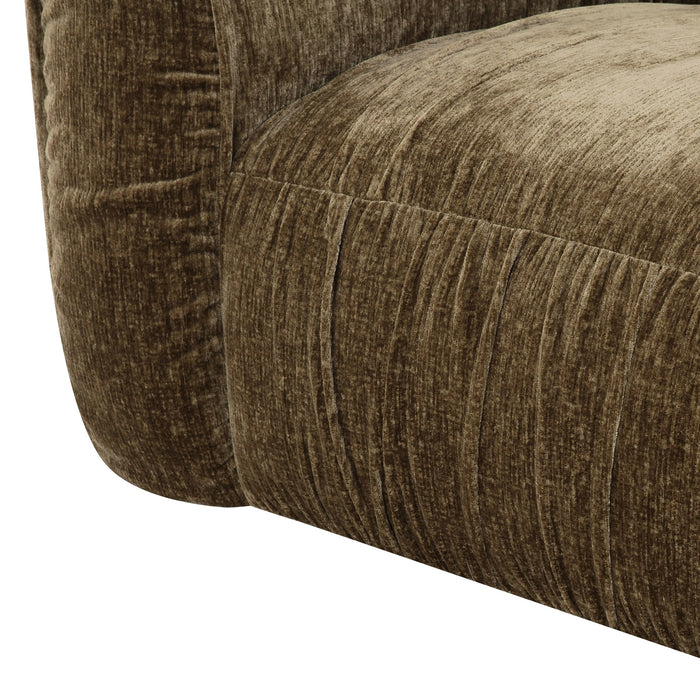 Siegal - Modern Olive Green Fabric Lounge Chair