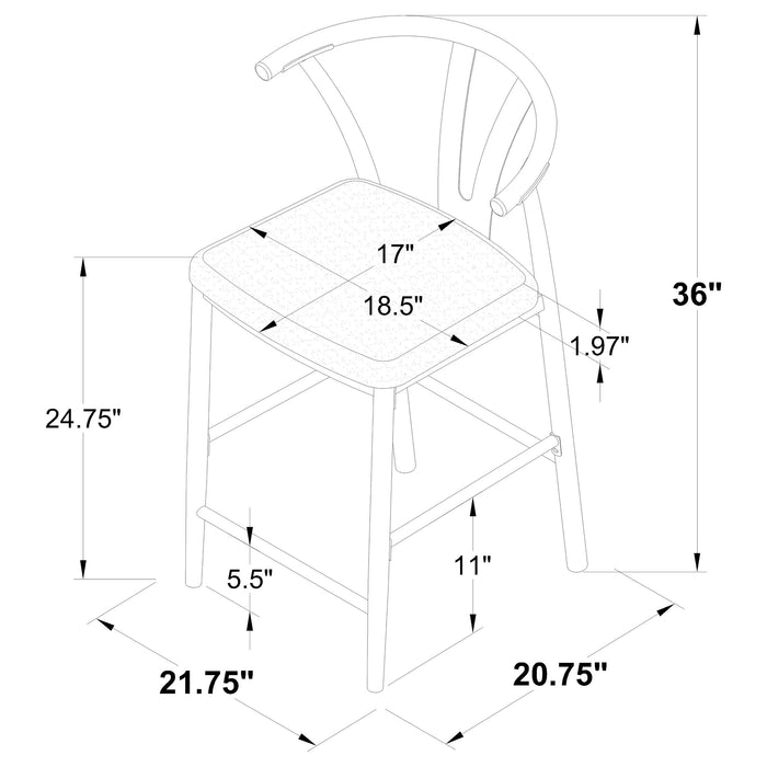 Dolman Counter Stool - Visions in Furniture (La Mirada, CA)