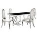 Antoine Rectangular Glass Top Dining Set Chrome - Visions in Furniture (La Mirada, CA)