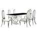 Antoine Rectangular Glass Top Dining Set Chrome - Visions in Furniture (La Mirada, CA)
