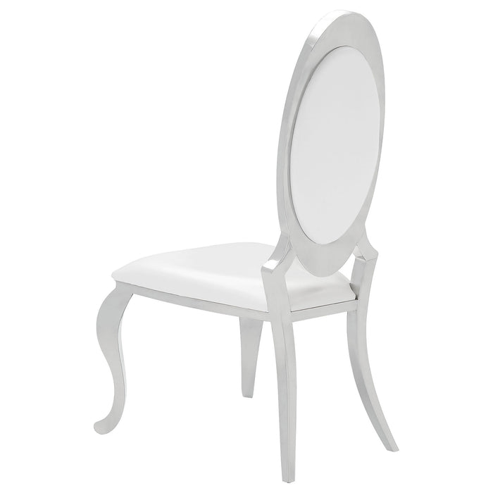 Antoine Rectangular Glass Top Dining Set Chrome - Visions in Furniture (La Mirada, CA)