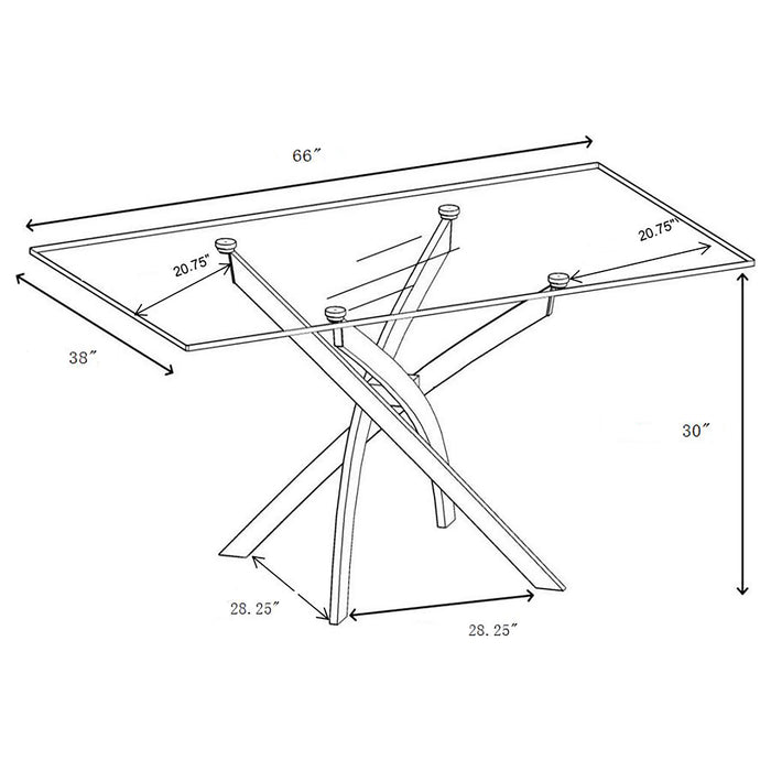 Carmelo 5 Pc Dining Sets - Visions in Furniture (La Mirada, CA)