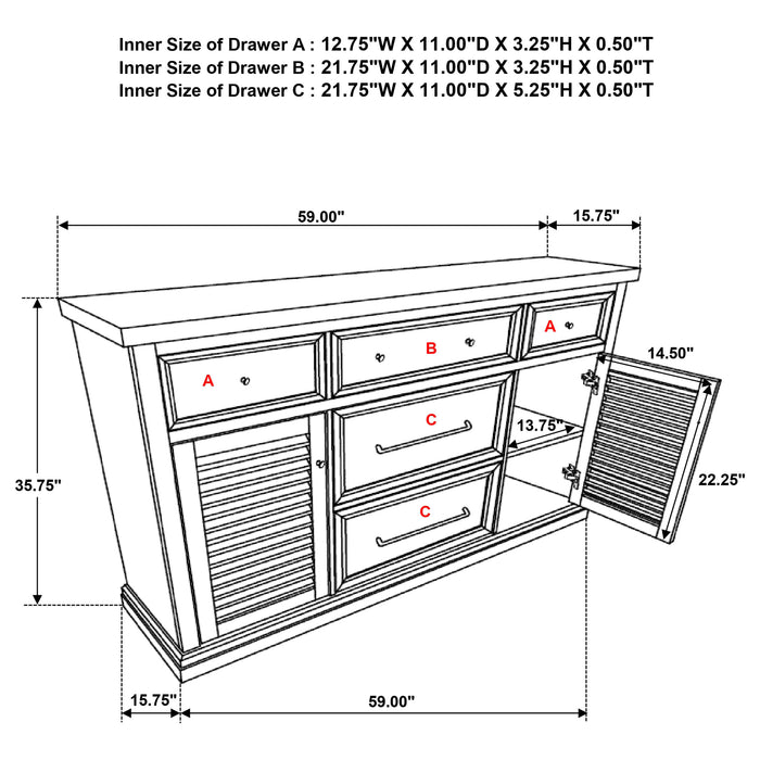 Aventine Sideboard - Visions in Furniture (La Mirada, CA)
