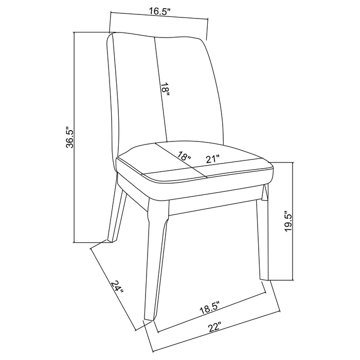 Carissa Side Chair - Visions in Furniture (La Mirada, CA)