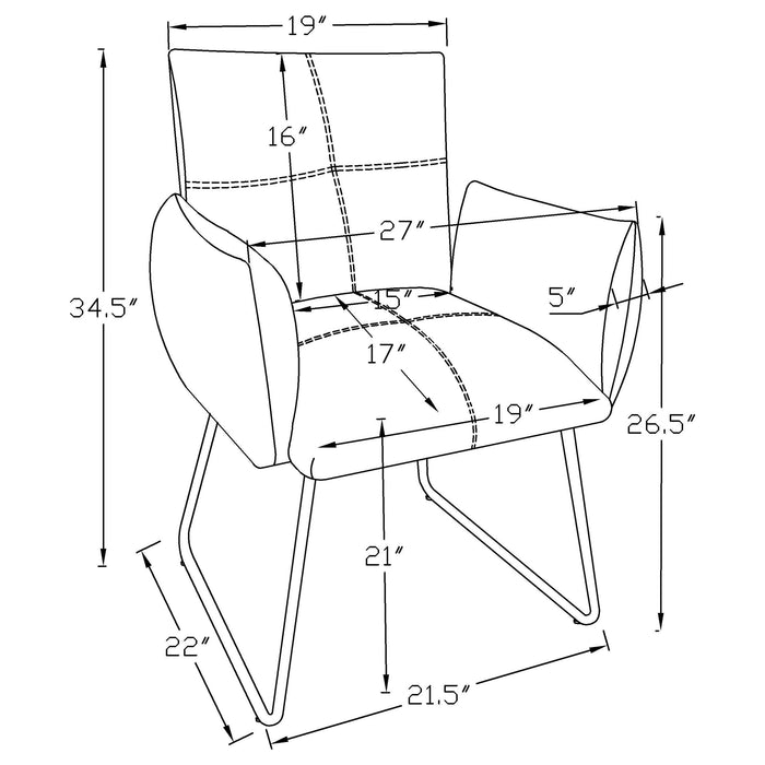 Ackland Side Chair - Visions in Furniture (La Mirada, CA)