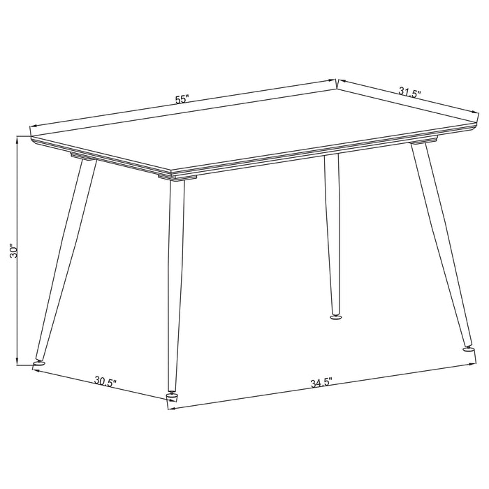 Dennison 5 Pc Dining Set - Visions in Furniture (La Mirada, CA)