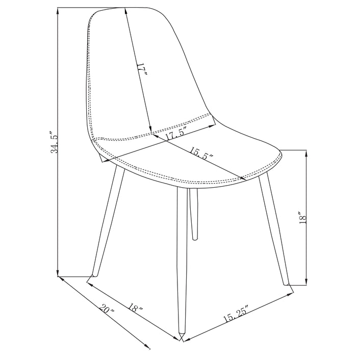 Dennison Side Chair - Visions in Furniture (La Mirada, CA)