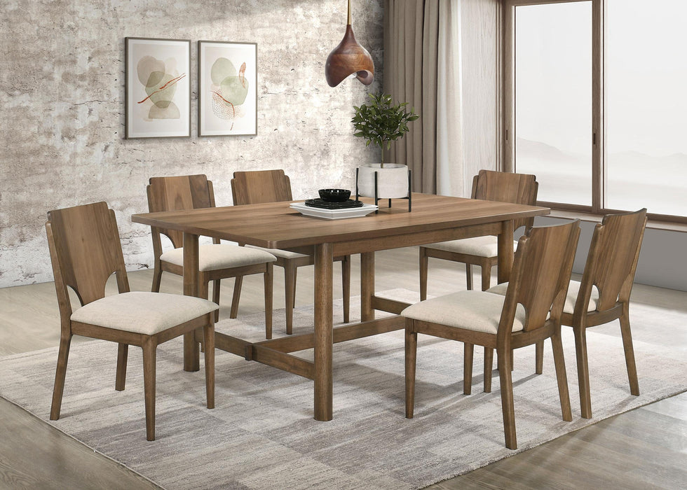Crestmore 71-inch Rectangular Wood Dining Table Walnut - Visions in Furniture (La Mirada, CA)
