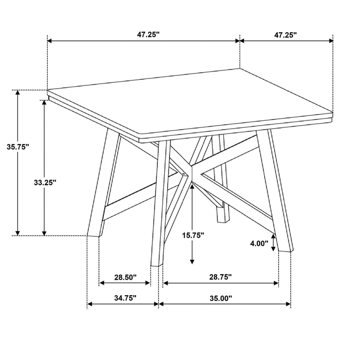 Canfield Counter Height Dining Table - Visions in Furniture (La Mirada, CA)