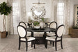 Twyla 5-piece Round Dining Set Dark Cocoa and Cream - Visions in Furniture (La Mirada, CA)