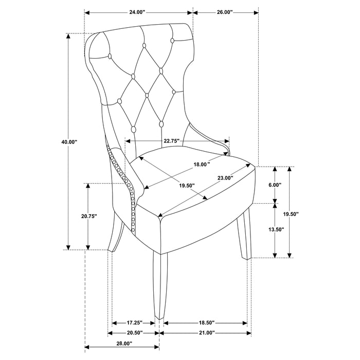 Baney Side Chair - Visions in Furniture (La Mirada, CA)